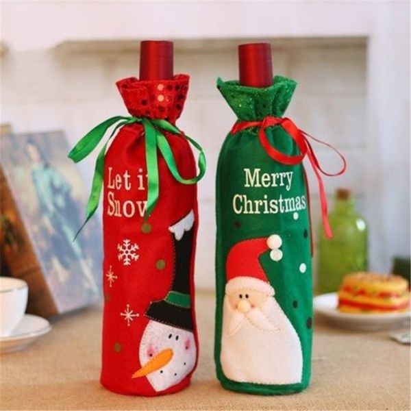 christmas wine bottle apron cover wrap xmas snowman santa claus wine bottle cover dinner party table holiday decoration
christmas wine bottle apron cover wrap xmas snowman santa claus wine bottle cover dinner party table holiday decoration