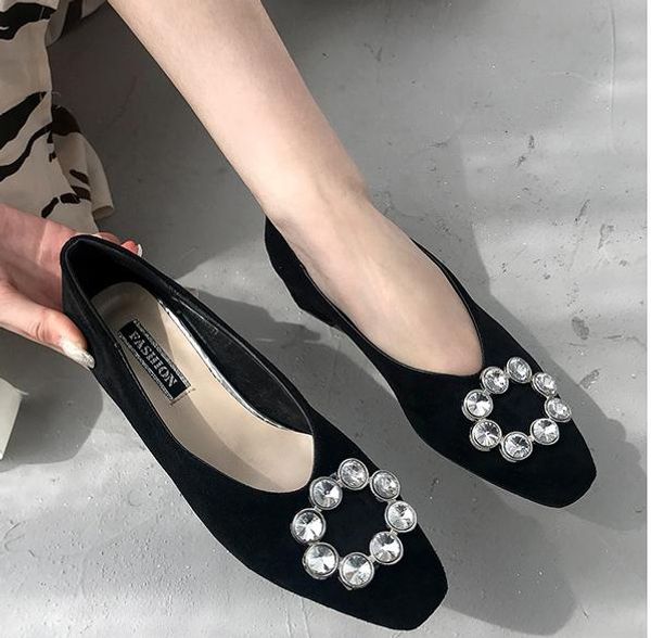 2019 women's shoes in spring and autumn with new style middle heel coarse heel square head suede@1012, Black
2019 women's shoes in spring and autumn with new style middle heel coarse heel square head suede@1012, Black