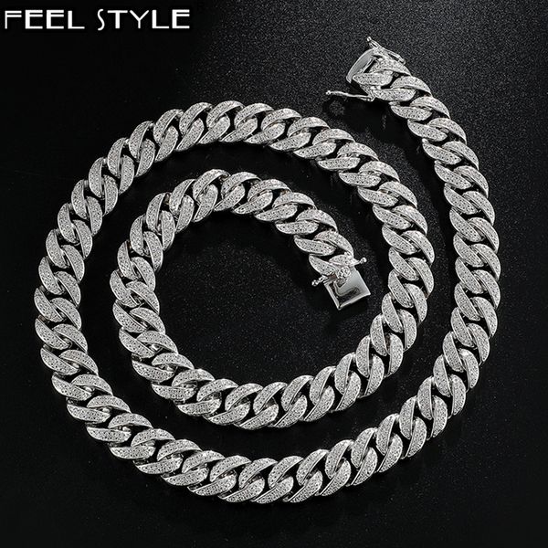 hip hop 13mm gold cz bling iced out cubic zirconia geometric cuban miami chain necklaces for men jewelry, Silver
hip hop 13mm gold cz bling iced out cubic zirconia geometric cuban miami chain necklaces for men jewelry, Silver