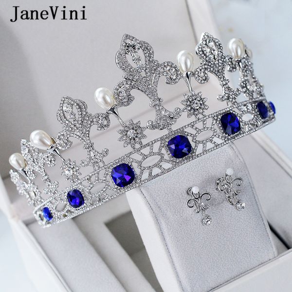 janevini vintage royal blue bridal tiaras with earrings fashion queen crowns headpiece crystals wedding jewelry hair accessories, Golden;white
janevini vintage royal blue bridal tiaras with earrings fashion queen crowns headpiece crystals wedding jewelry hair accessories, Golden;white