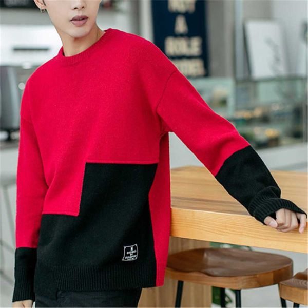 fashion men knitted pullovers autumn winter color matching korean style sweaters for man christmas costume hip hop men clothes, White;black
fashion men knitted pullovers autumn winter color matching korean style sweaters for man christmas costume hip hop men clothes, White;black
