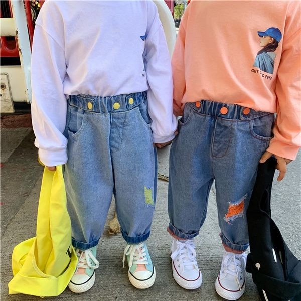 youyou cat and jeans rice loose casual hole-piercing personalized high-waisted children's jeans at the beginning of 2020, Blue
youyou cat and jeans rice loose casual hole-piercing personalized high-waisted children's jeans at the beginning of 2020, Blue