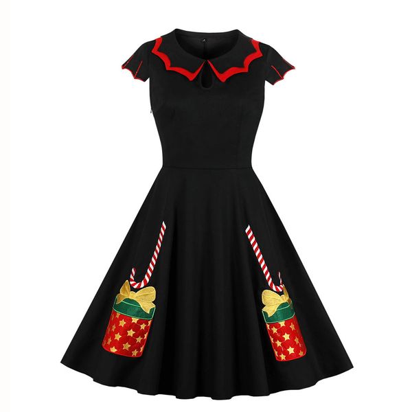 christmas dress women 2019 candy cane gift box print lapel dress cute flowy a-line vestido de navidad para mujer #y2, Black;gray
christmas dress women 2019 candy cane gift box print lapel dress cute flowy a-line vestido de navidad para mujer #y2, Black;gray