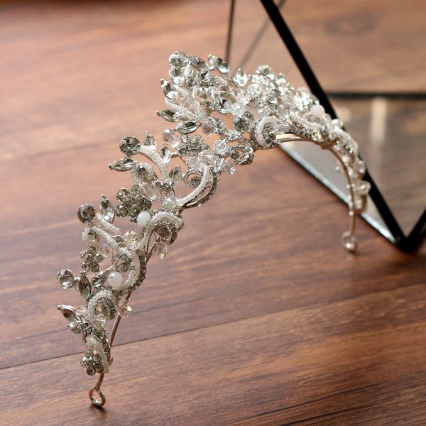 baroque retro high-end bride crown bride ornaments boutique headdress crystal handmade beaded wedding decoration, Golden;white
baroque retro high-end bride crown bride ornaments boutique headdress crystal handmade beaded wedding decoration, Golden;white