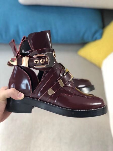 casual designer vintage burgundy calfskin leather buckle flats ankle short fashion boots martin booties brand new, Black
casual designer vintage burgundy calfskin leather buckle flats ankle short fashion boots martin booties brand new, Black