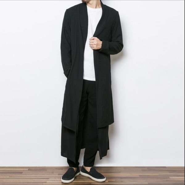chinese style long windbreaker men's with long coat loose long-sleeved large size cloak personality men clothing, Tan;black
chinese style long windbreaker men's with long coat loose long-sleeved large size cloak personality men clothing, Tan;black