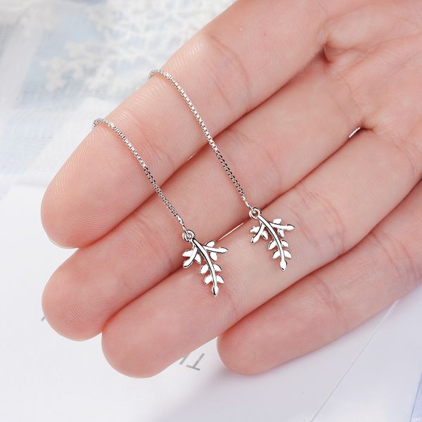 real. 925 sterling silver pull through leaf threader earrings long sterling-silver-jewelry gtle1165, Golden
real. 925 sterling silver pull through leaf threader earrings long sterling-silver-jewelry gtle1165, Golden