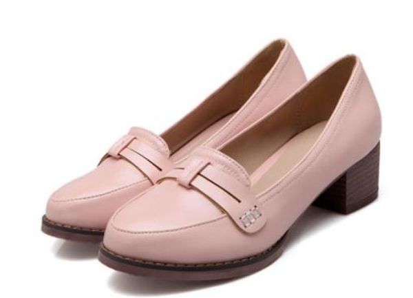 2019 women's shoes in spring and autumn with new style middle heel coarse heel round head @167, Black
2019 women's shoes in spring and autumn with new style middle heel coarse heel round head @167, Black
