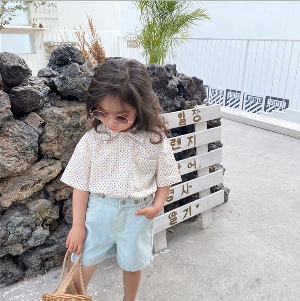 2020 new boys girls dots shirt cotton summer fashion kids 2-7 years ho924, White;black
2020 new boys girls dots shirt cotton summer fashion kids 2-7 years ho924, White;black