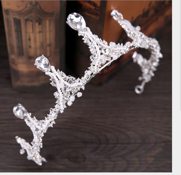 bride crystal crown headdress beautiful princess crown bride garment accessories, Slivery;golden
bride crystal crown headdress beautiful princess crown bride garment accessories, Slivery;golden