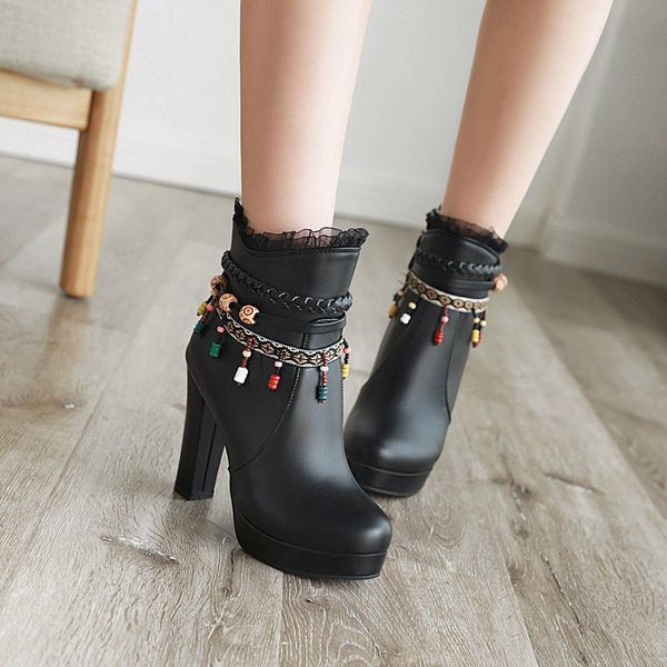 ankle boots for women lace folk black boots short plush warm winter boot vintage leather booties ladies super high heels shoes
ankle boots for women lace folk black boots short plush warm winter boot vintage leather booties ladies super high heels shoes