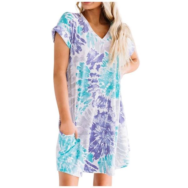 casual loose v-neck dress woman tie-dye pocket short sleeve dress summer print beach short sleeve dresses woman, Black;gray
casual loose v-neck dress woman tie-dye pocket short sleeve dress summer print beach short sleeve dresses woman, Black;gray