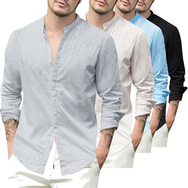 fashion men's linen turn-down collar long sleeve shirt slim fit male brand men clothing casual shirts blouse s-xl, White;black
fashion men's linen turn-down collar long sleeve shirt slim fit male brand men clothing casual shirts blouse s-xl, White;black