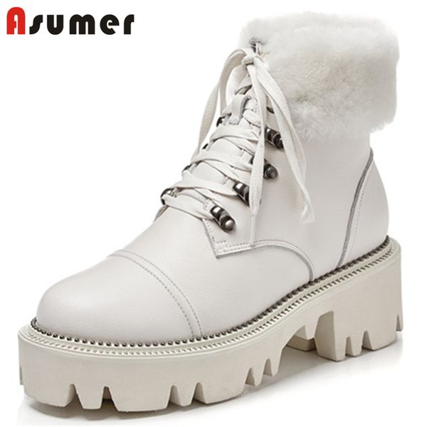 asumer 2020 natural genuine leather shoes women ankle boots fashion square heel platform shoes warm winter snow boots woman, Black
asumer 2020 natural genuine leather shoes women ankle boots fashion square heel platform shoes warm winter snow boots woman, Black