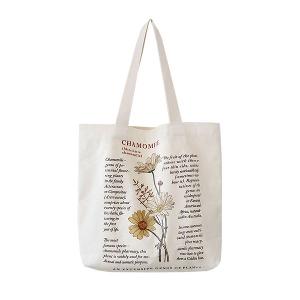 auau-retro literary canvas bag women's shoulder bag fashion cotton letter shopping shopper ladies hand bags