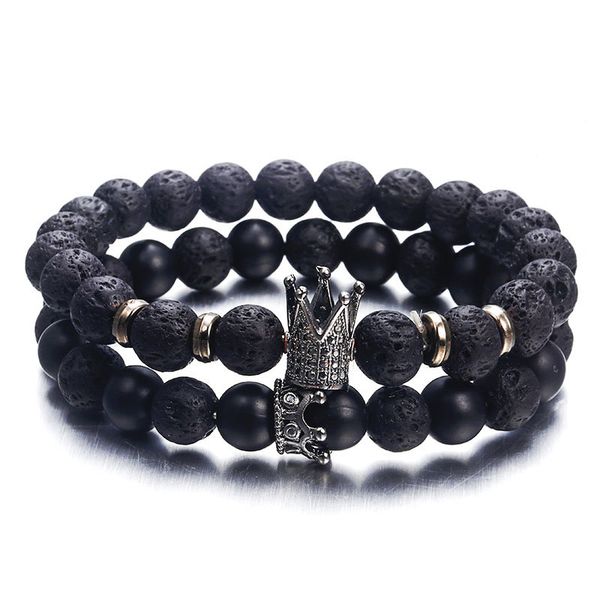2019 fashion stone lava pave imperial crown and helmet charm bracelet for men or women bracelet jewelry, Black
2019 fashion stone lava pave imperial crown and helmet charm bracelet for men or women bracelet jewelry, Black