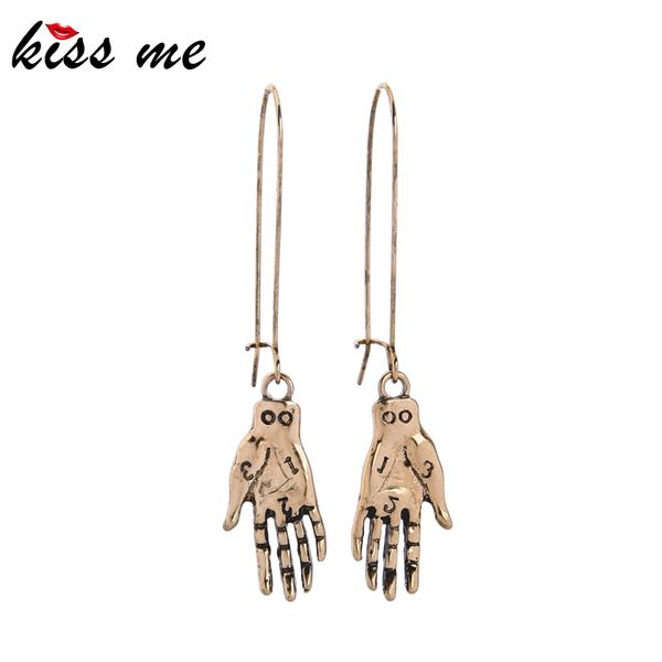 kissme punk style lettering hands drop earrings for women gifts vintage gold color neo-gothic ear hook fashion jewelry wholesale, Silver
kissme punk style lettering hands drop earrings for women gifts vintage gold color neo-gothic ear hook fashion jewelry wholesale, Silver