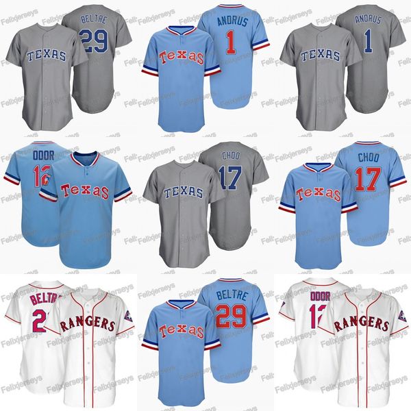 29 Adrian BeltreTexas 1 Elvis Andrus 12 Rougned Odor 17 Shin-Soo Choo Rangers Baseball Jerseys White Grey Blue 
29 Adrian BeltreTexas 1 Elvis Andrus 12 Rougned Odor 17 Shin-Soo Choo Rangers Baseball Jerseys White Grey Blue