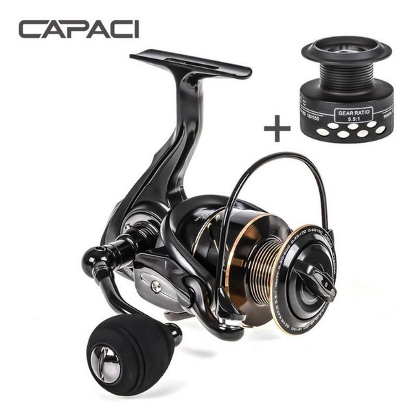 capaci spinning fishing reel 1000-5000 series 18 lbs max drag 13+1bb 5.5:1 metal spinning wheel fish tackle with extra spool
capaci spinning fishing reel 1000-5000 series 18 lbs max drag 13+1bb 5.5:1 metal spinning wheel fish tackle with extra spool