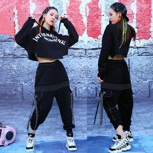 jazz stage costume black loose hooded pants women hip hop clothing street dance wear nightclub dj ds rave outfit lady dt1042, Black;red
jazz stage costume black loose hooded pants women hip hop clothing street dance wear nightclub dj ds rave outfit lady dt1042, Black;red