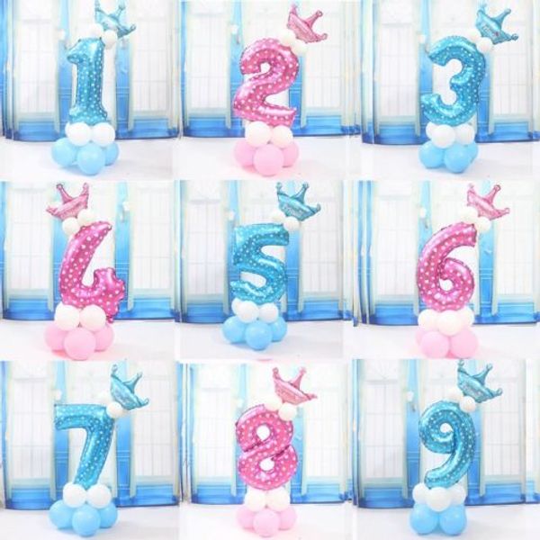 Bright Color Number Foil Balloon Giant Child Birthday Party Baby Shower Exquisite Decoration Festival Accessories