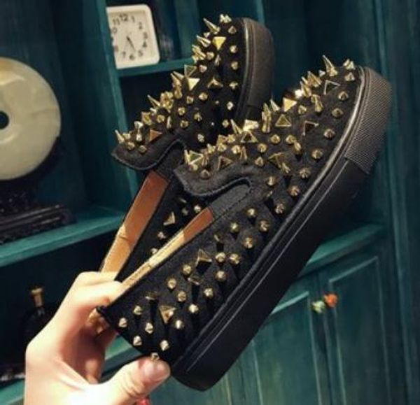 2018 rivet women's shoes in spring and autumn with new style flat bottom round head@08, Black
2018 rivet women's shoes in spring and autumn with new style flat bottom round head@08, Black