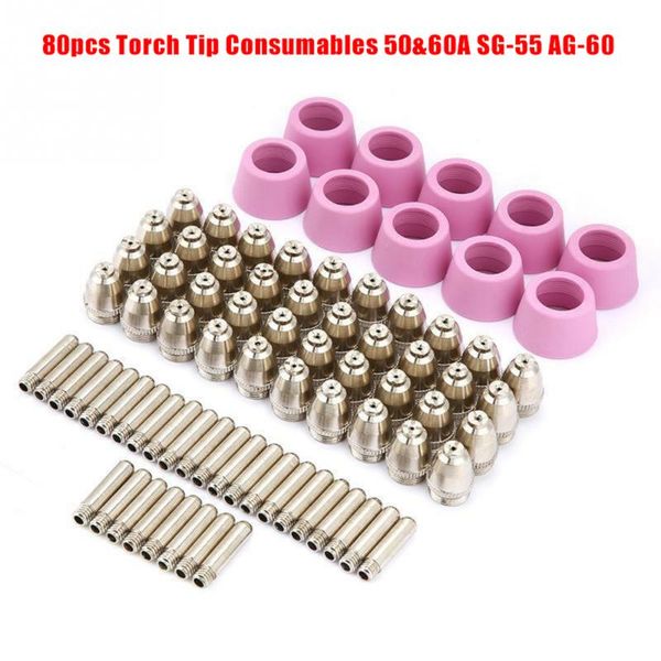 80pcs plasma cutter cutting torch tip electrodes sg55 ag60 wsd-60 cut60 lgk60 air plasma cutter cutting nozzles consumable kits
80pcs plasma cutter cutting torch tip electrodes sg55 ag60 wsd-60 cut60 lgk60 air plasma cutter cutting nozzles consumable kits