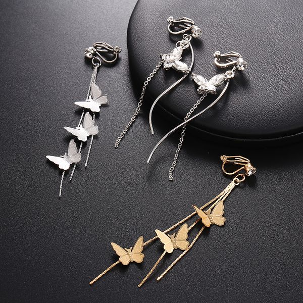 classic zircon butterfly non pierced earrings women gold silver wedding fashion statement earrings ear clips jewelry
classic zircon butterfly non pierced earrings women gold silver wedding fashion statement earrings ear clips jewelry