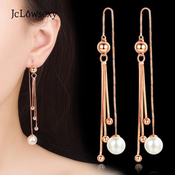 new fashion 925 sterling silver beads rose gold white box chain long tassel ear line luxury pearl drop earrings oorbellen, Golden
new fashion 925 sterling silver beads rose gold white box chain long tassel ear line luxury pearl drop earrings oorbellen, Golden