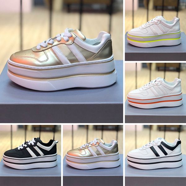 2019 new star with the same lace-up thick-soled shoes increased old shoes autumn leather casual breathable sports fashion white shoes, Black
2019 new star with the same lace-up thick-soled shoes increased old shoes autumn leather casual breathable sports fashion white shoes, Black