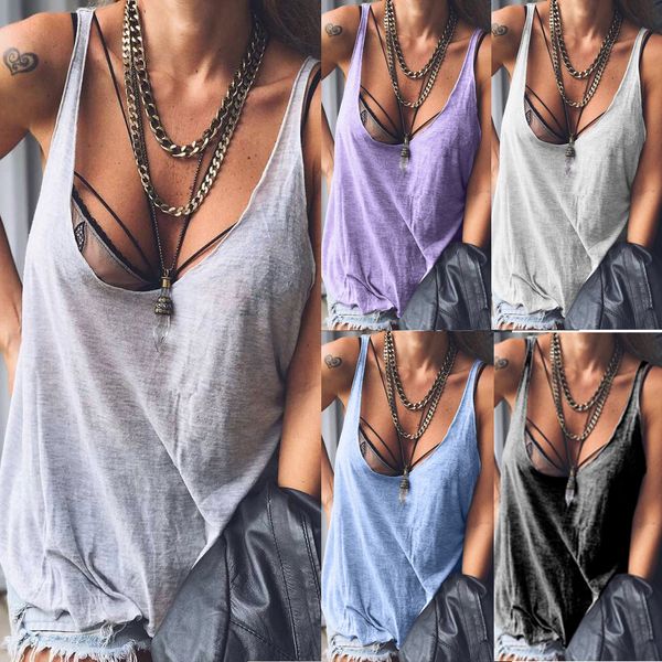 women tank daily summer solid vintage streetwear o-neck sleeveless off shoulder casual fashion camis, Black;white
women tank daily summer solid vintage streetwear o-neck sleeveless off shoulder casual fashion camis, Black;white