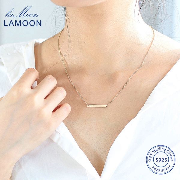 lamoon 925 серебряное ожерелье для женщин стик подвеска choker ожерелье цвета золота простой стиль изящных ювелирных изделий lmnl007, Silver 
lamoon 925 серебряное ожерелье для женщин стик подвеска choker ожерелье цвета золота простой стиль изящных ювелирных изделий lmnl007, Silver