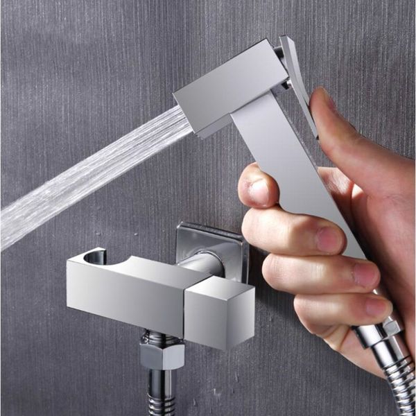 

Toilet Bidet Faucet Chrome Single Cold Bathroom Toilet Shower Blow-fed Spray Gun Nozzle Bidet Faucet Bathroom Hardware