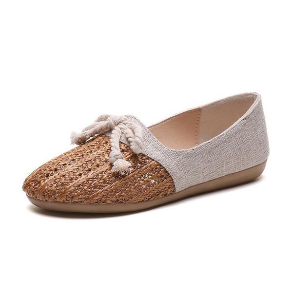 2020 summer new round head linen grass braided bow flat heel breathable braided flat women's shoes, Black
2020 summer new round head linen grass braided bow flat heel breathable braided flat women's shoes, Black
