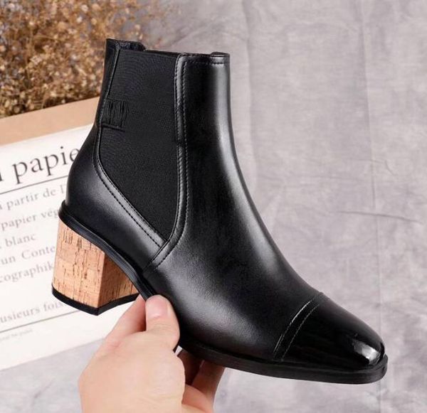 new womens sweet ankle martin autumn winter low heel 5.5cm boots wood leather shoes, Black
new womens sweet ankle martin autumn winter low heel 5.5cm boots wood leather shoes, Black