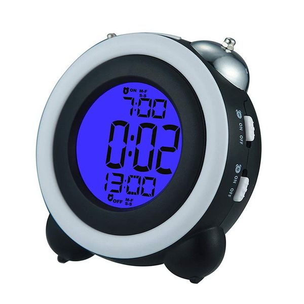 4 inch twin bell alarm clock loud led digital alarm clock time date display,2 sets of clocks,blue light & snooze functio
4 inch twin bell alarm clock loud led digital alarm clock time date display,2 sets of clocks,blue light & snooze functio