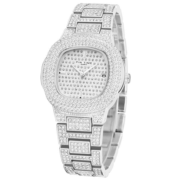 iced out diamond women watches rose gold ladies watch crystal quartz wrist watch date women clock, Slivery;brown
iced out diamond women watches rose gold ladies watch crystal quartz wrist watch date women clock, Slivery;brown