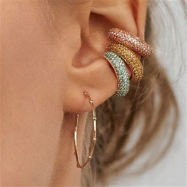 trendy multicolor rhinestone circle ear cuff on earrings for women girls non pierced earrings earcuffs clip wedding jewelry, Silver
trendy multicolor rhinestone circle ear cuff on earrings for women girls non pierced earrings earcuffs clip wedding jewelry, Silver