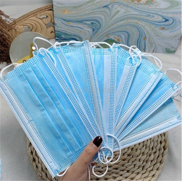 50шт пыли pm2. 5 одноразовые ушные маски 50/100шт для личного здоровья нетканая ткань синий e0o1