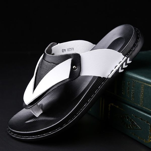 2019 summer mens flipflops retro horse leather handmade slippers trend beach shoe slippers indoor outdoor, Black
2019 summer mens flipflops retro horse leather handmade slippers trend beach shoe slippers indoor outdoor, Black