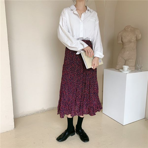 women all match high waist office lady 2020 sweet retro printed florals vintage new women stylish chic long skirts, Black
women all match high waist office lady 2020 sweet retro printed florals vintage new women stylish chic long skirts, Black