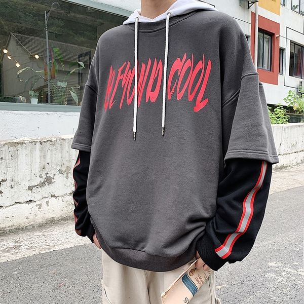2019 spring and autumn new fake two-piece round neck male sweatshirt coat printing stitching pullover white black / gray m-2xl
2019 spring and autumn new fake two-piece round neck male sweatshirt coat printing stitching pullover white black / gray m-2xl