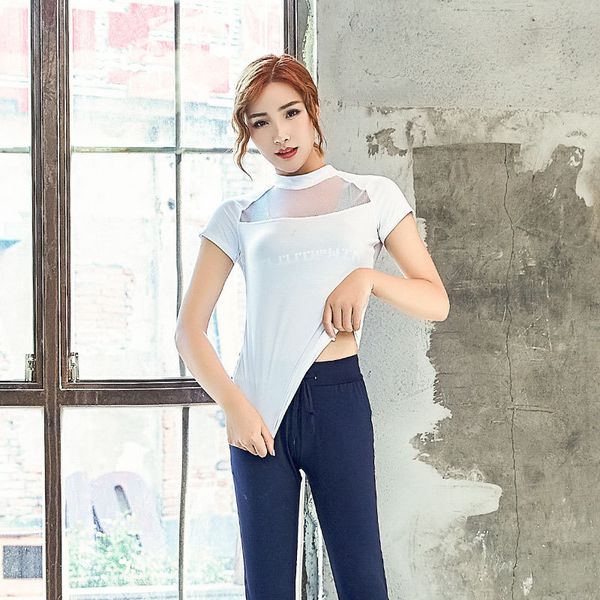 women fitness crop stand collar yoga t shirts mesh quick dry sports tshirts breathable gym running workout shirt, White;red
women fitness crop stand collar yoga t shirts mesh quick dry sports tshirts breathable gym running workout shirt, White;red