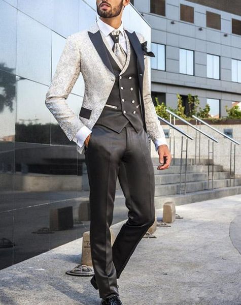 men's suit 3 pieces custom made men suits groom wear wedding tuxedos three pieces (jacket+vest+pants) formal prom men coat, White;black
men's suit 3 pieces custom made men suits groom wear wedding tuxedos three pieces (jacket+vest+pants) formal prom men coat, White;black