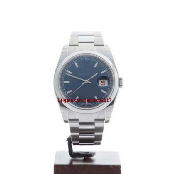 christmas gift wristwatches mens watch blue dial stainless steel watch 116200 36mm, Slivery;brown
christmas gift wristwatches mens watch blue dial stainless steel watch 116200 36mm, Slivery;brown