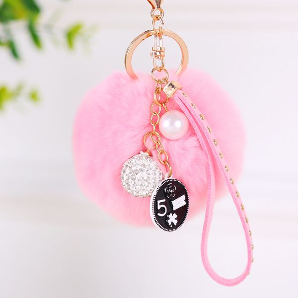 fashion pom pom keychains women fake fur ball key chain pendant car key ring pearl 5 nameplate bag plush chains gifts, Silver
fashion pom pom keychains women fake fur ball key chain pendant car key ring pearl 5 nameplate bag plush chains gifts, Silver