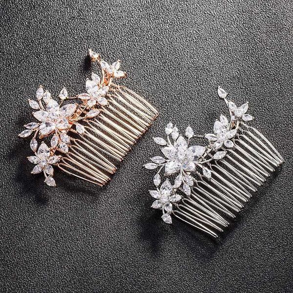 slbridal prong setting clear cubic zircon wedding hair comb bridal cz headpiece hair accessories women jewelry, Golden;silver
slbridal prong setting clear cubic zircon wedding hair comb bridal cz headpiece hair accessories women jewelry, Golden;silver