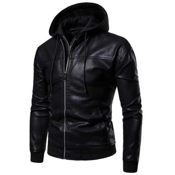 xiu luo men leather jackets coats 2019 new arrival pu hooded leather jacket for men disassembled fake two zipper jackets, Black
xiu luo men leather jackets coats 2019 new arrival pu hooded leather jacket for men disassembled fake two zipper jackets, Black