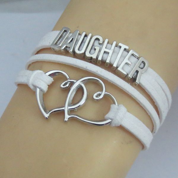 Fashion Infinity Daughter White Rope Bracelets Fashion Girl Gift Bracelets Charm Women Jewelry
Fashion Infinity Daughter White Rope Bracelets Fashion Girl Gift Bracelets Charm Women Jewelry