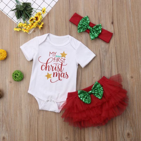 christmas newborn infant baby girls clothes sets 3pcs short sleeve letter print white romper lace bow shorts headband 0-18m
christmas newborn infant baby girls clothes sets 3pcs short sleeve letter print white romper lace bow shorts headband 0-18m